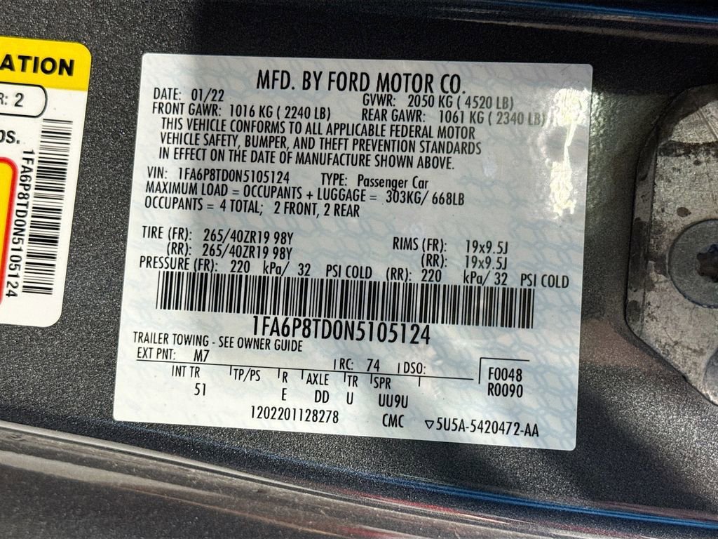 Used 2022 Ford Mustang Premium w/ 2.3L High Performance Package RWD image 29