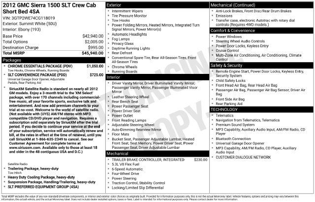 Used 2012 GMC Sierra 1500 SLT w/ Chrome Essentials Package AWD/4WD image 32