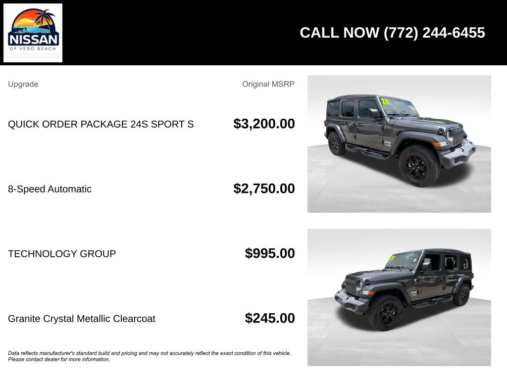Used 2020 Jeep Wrangler Unlimited Sport S AWD/4WD image 6