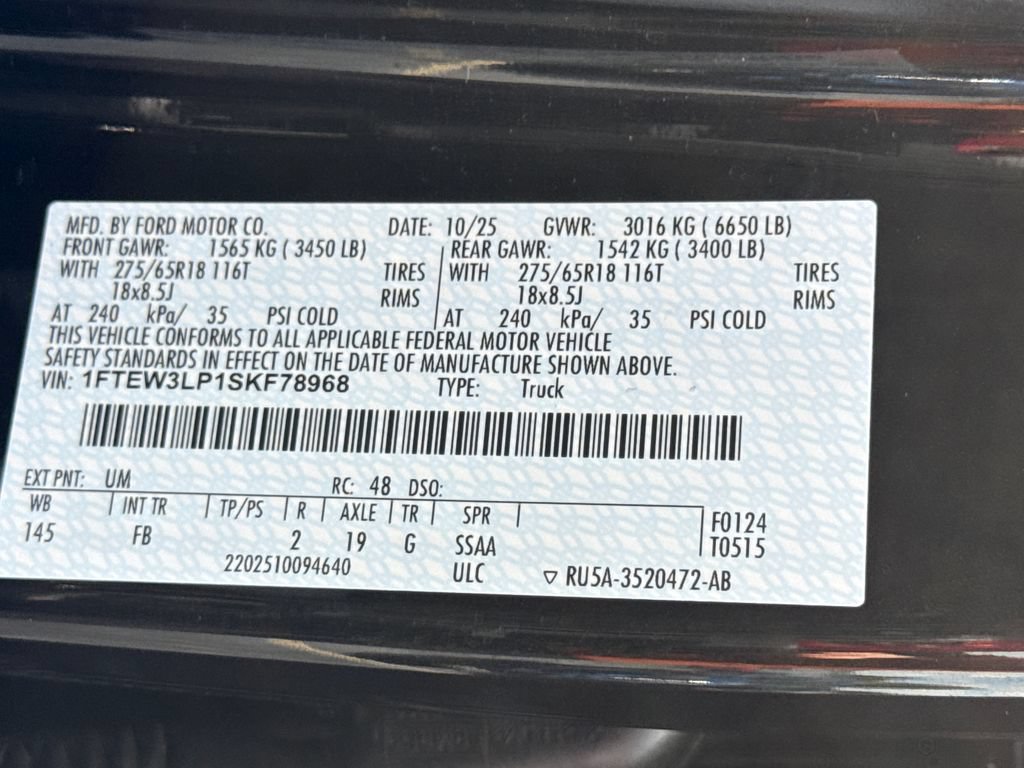 Used 2025 Ford F150 XLT w/ Equipment Group 302A MID AWD/4WD image 36