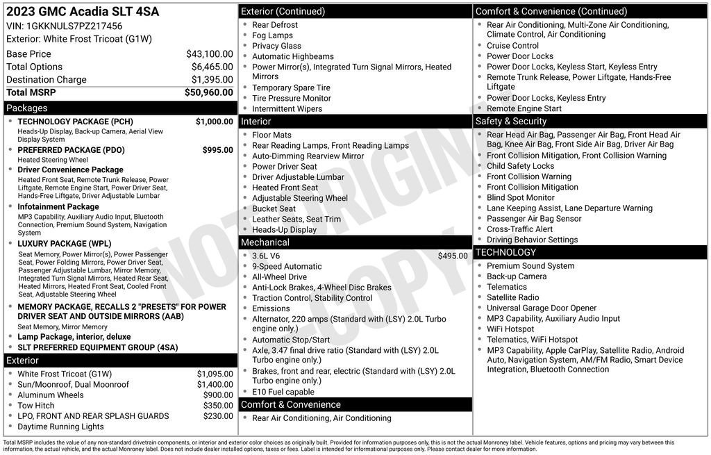 Certified 2023 GMC Acadia SLT w/ Technology Package AWD/4WD image 44