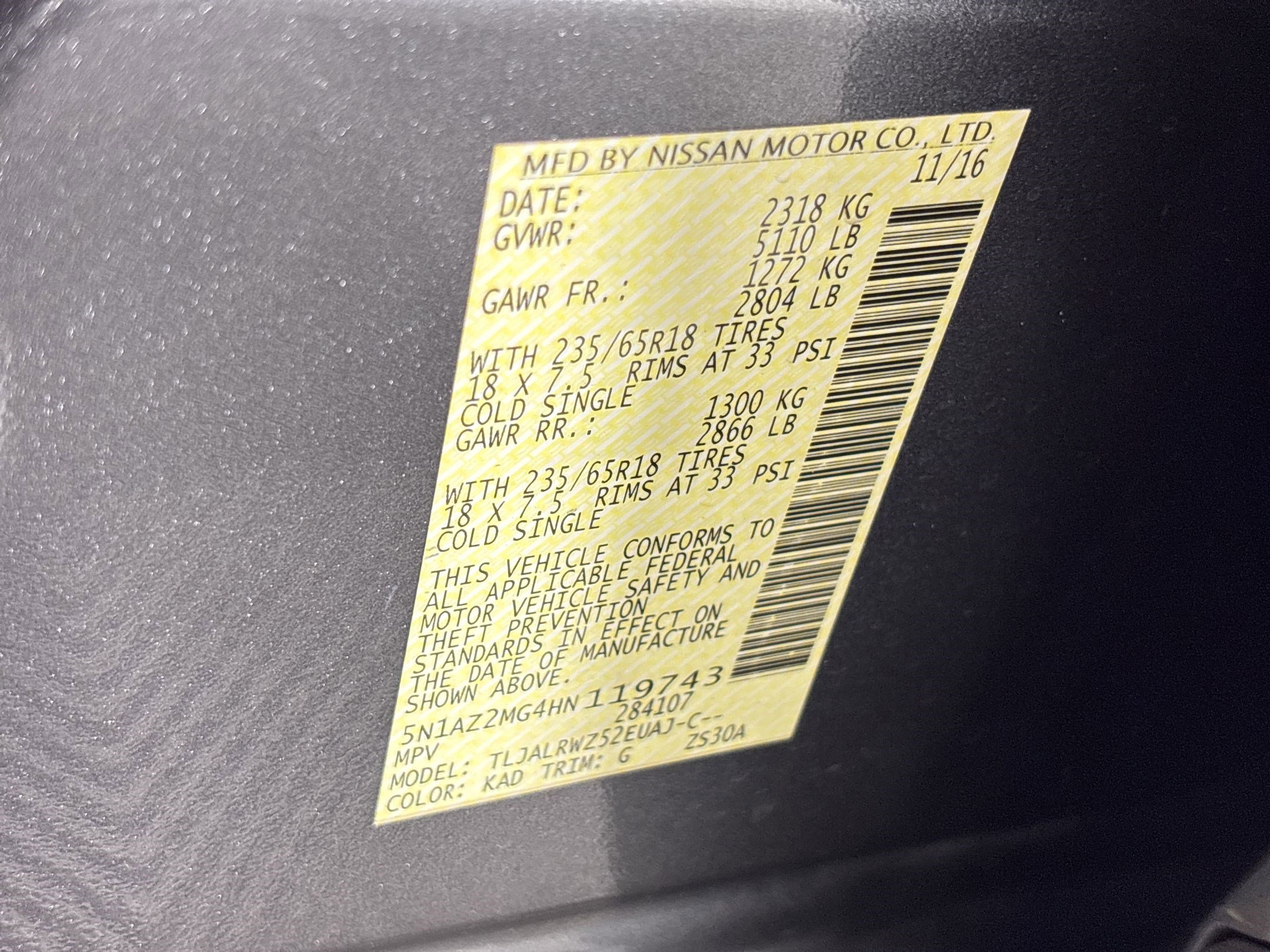 Used 2017 Nissan Murano SL w/ SL Technology Package FWD image 20