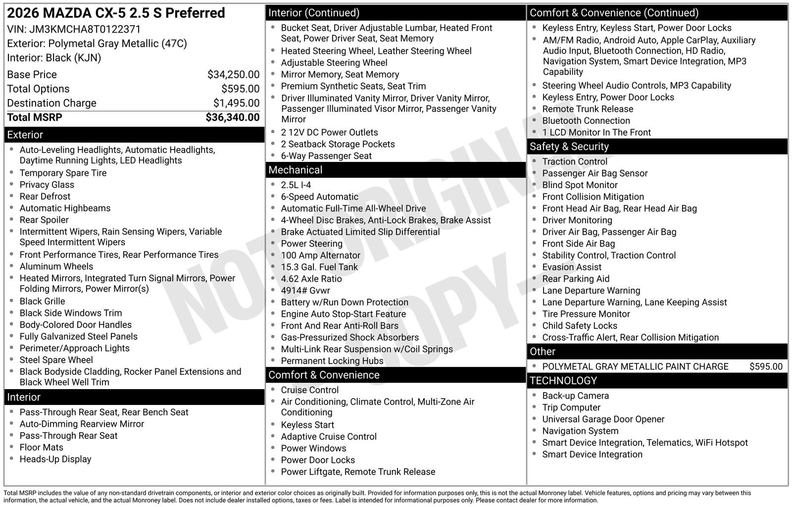 New 2026 MAZDA CX-5 Preferred AWD/4WD image 23