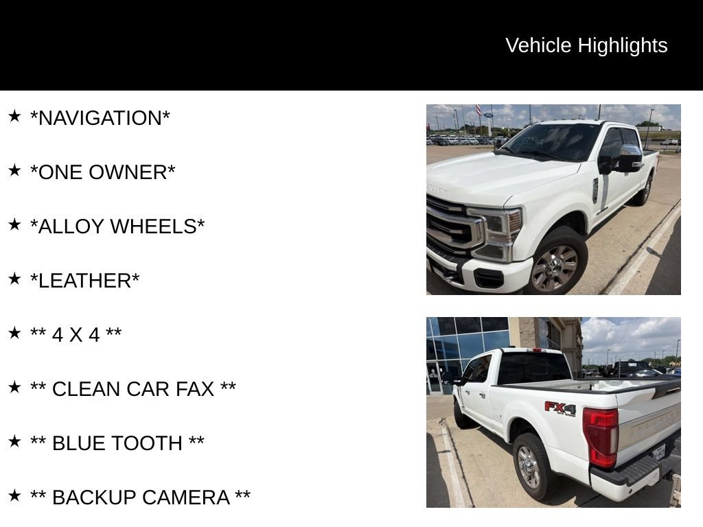 Used 2022 Ford F250 Platinum w/ FX4 Off-Road Package AWD/4WD image 4