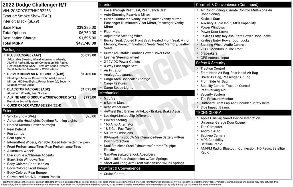 Used 2022 Dodge Challenger R/T w/ Plus Package image 13