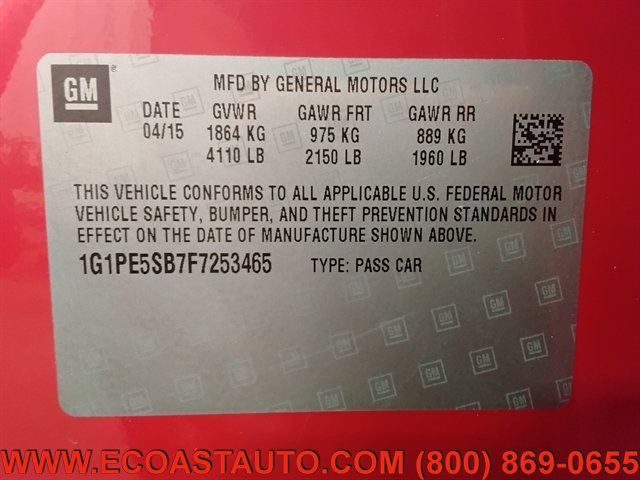 Used 2015 Chevrolet Cruze LT FWD image 16
