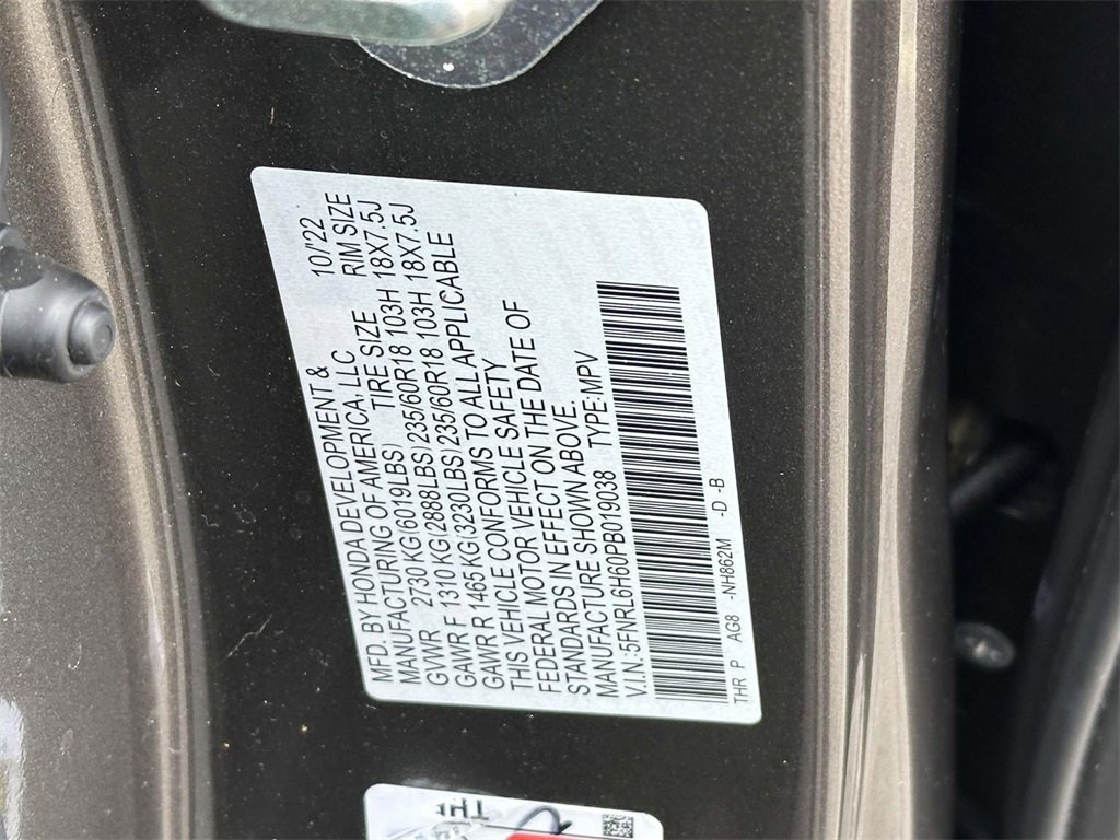 Certified 2023 Honda Odyssey EX-L image 16