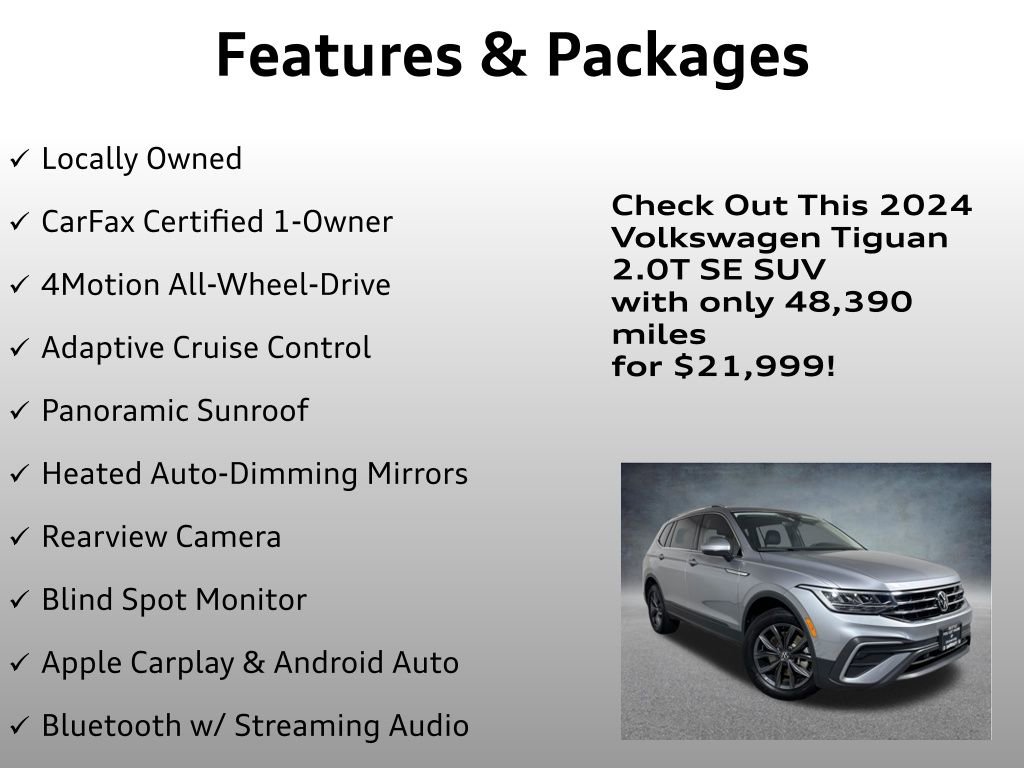 Used 2024 Volkswagen Tiguan SE w/ Panoramic Sunroof Package AWD/4WD image 4