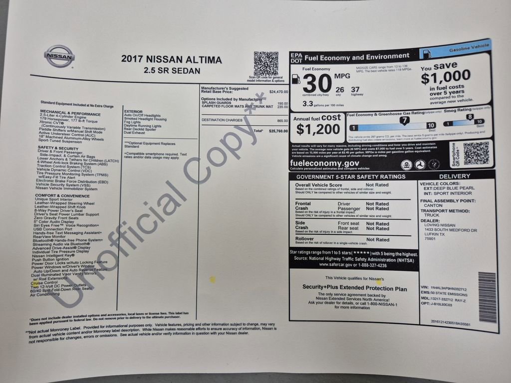 Used 2017 Nissan Altima 2.5 SR image 38