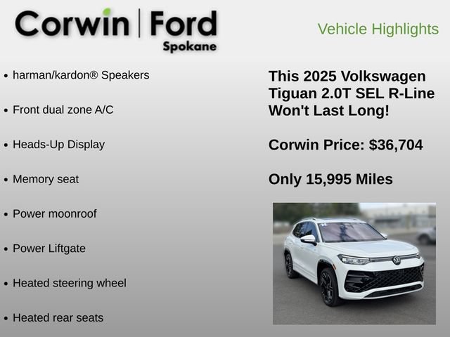 Used 2025 Volkswagen Tiguan SEL R-Line AWD/4WD image 6