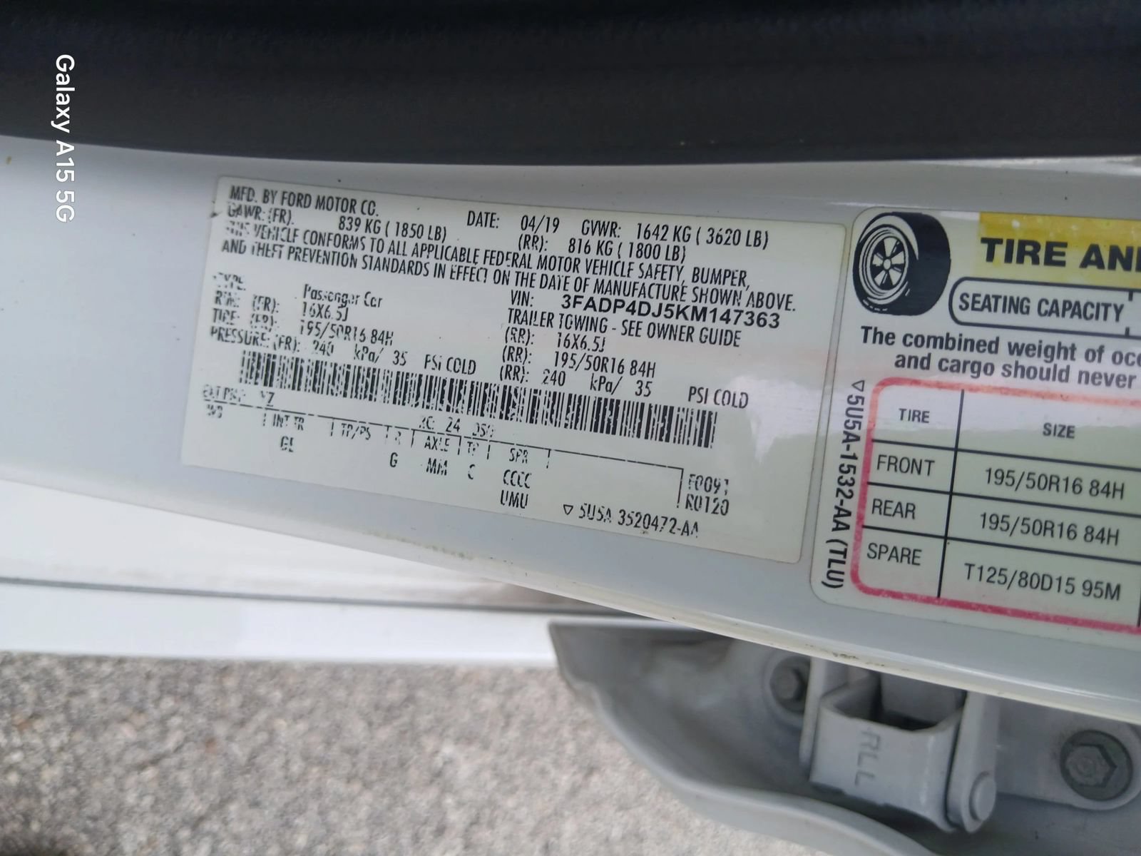Used 2019 Ford Fiesta ST-Line w/ ST Line Cold Weather Package FWD image 10