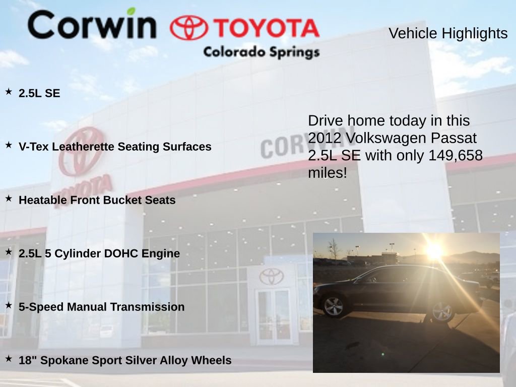 Used 2012 Volkswagen Passat 2.5 SE image 6