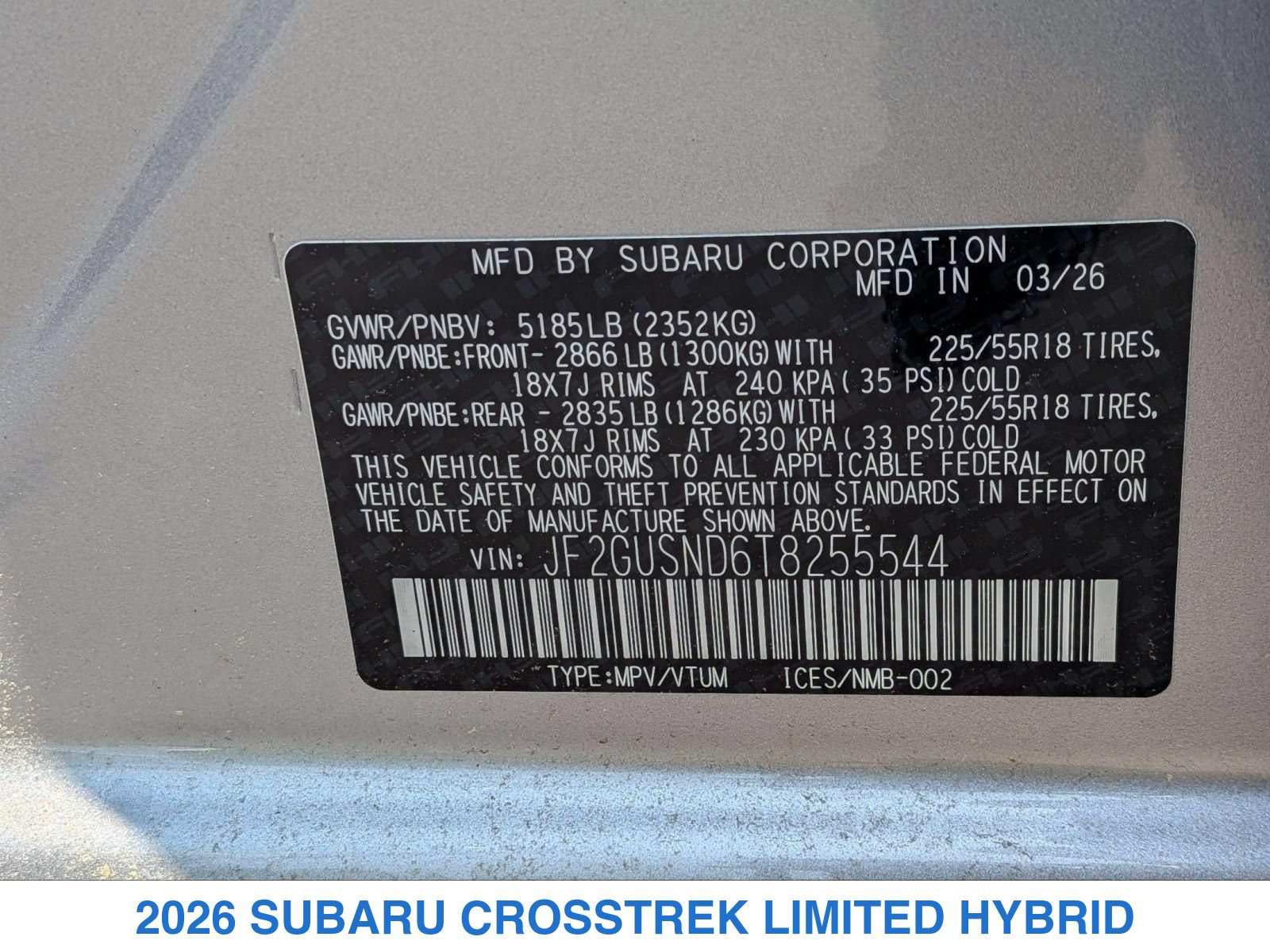 New 2026 Subaru Crosstrek 2.5i Limited AWD/4WD image 32