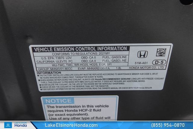 Certified 2021 Honda HR-V EX image 31