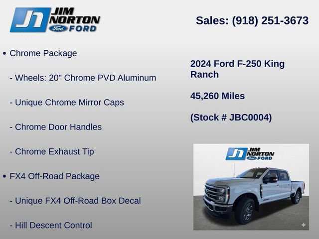 Used 2024 Ford F250 King Ranch w/ Chrome Package image 8