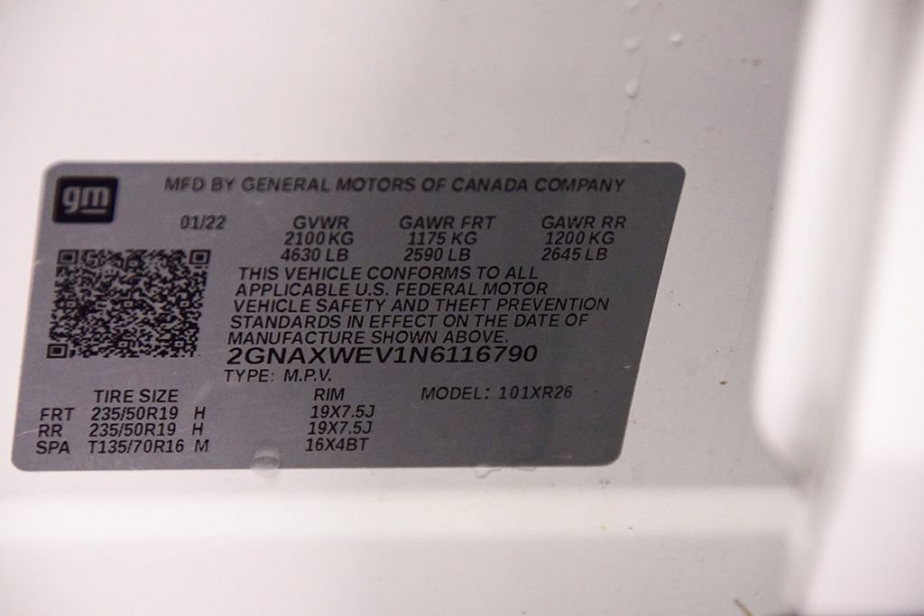 Used 2022 Chevrolet Equinox RS AWD/4WD image 15
