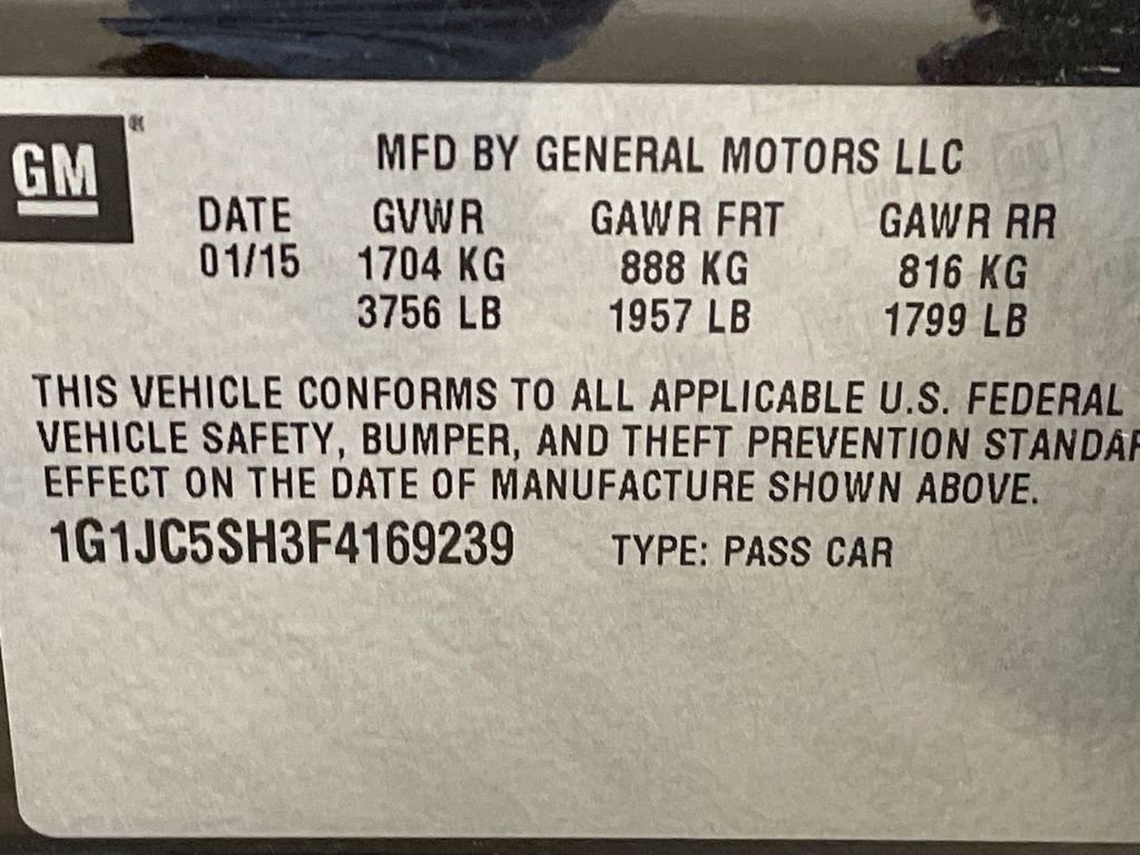Used 2015 Chevrolet Sonic LT w/ Wheels and Fog Lamp Package FWD image 29