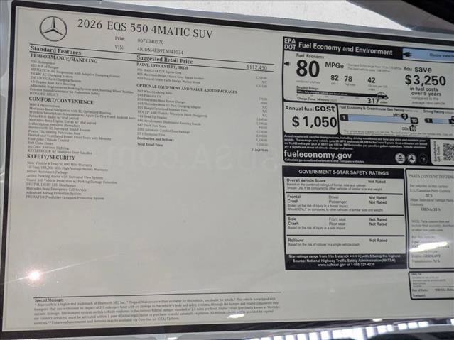 New 2026 Mercedes-Benz EQS 550 4MATIC SUV image 19