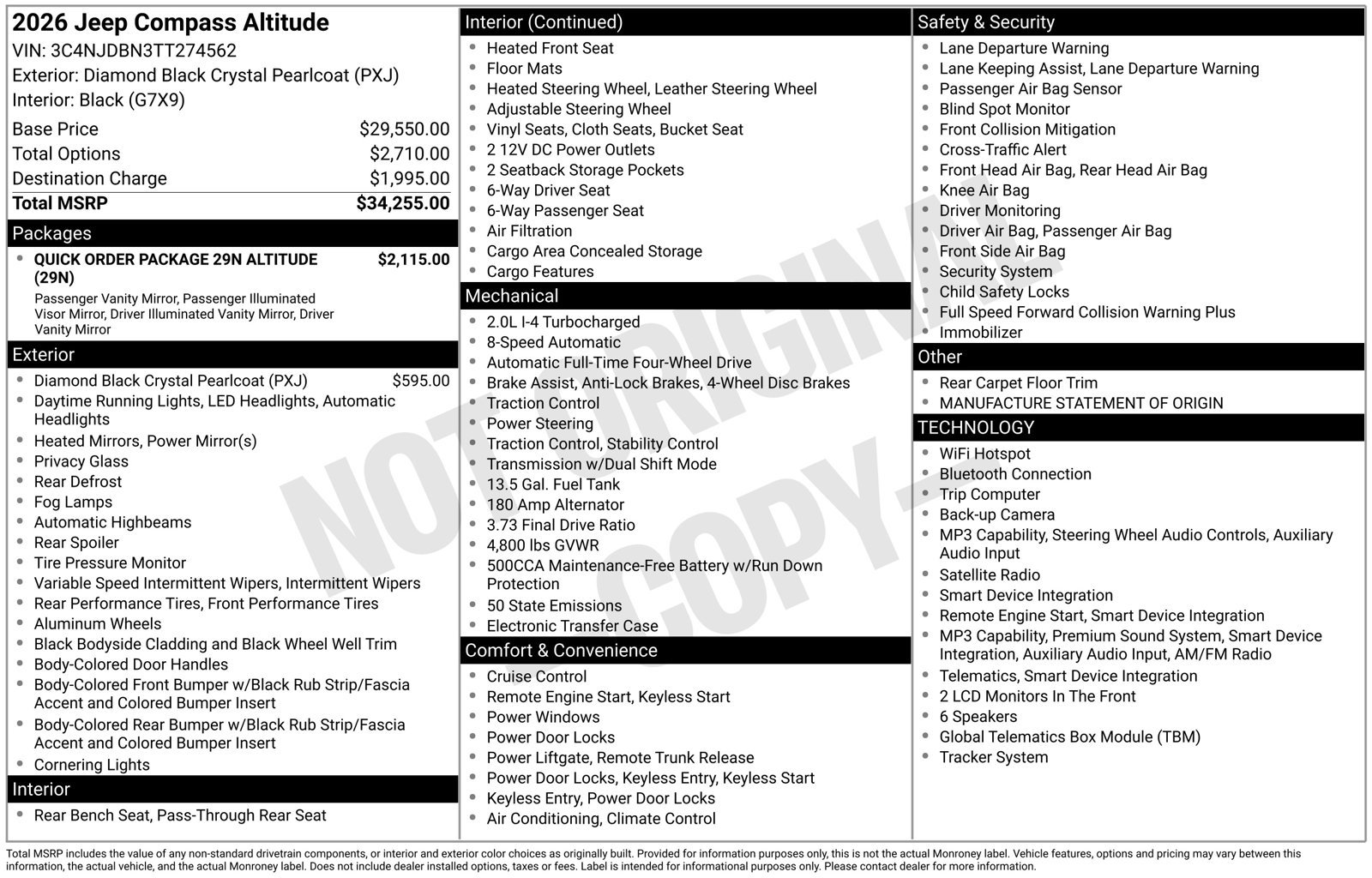 New 2026 Jeep Compass Latitude AWD/4WD image 24
