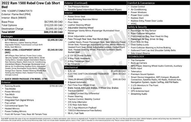 Used 2022 RAM 1500 Rebel w/ G/T Package AWD/4WD image 5