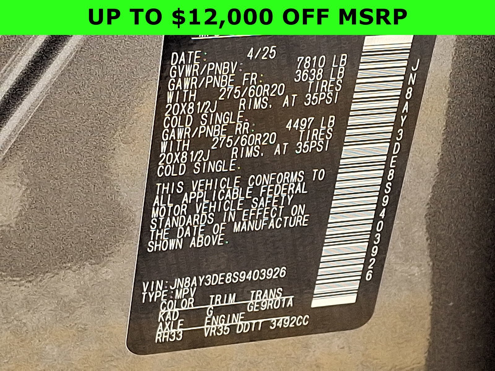 New 2025 Nissan Armada PRO-4X image 20