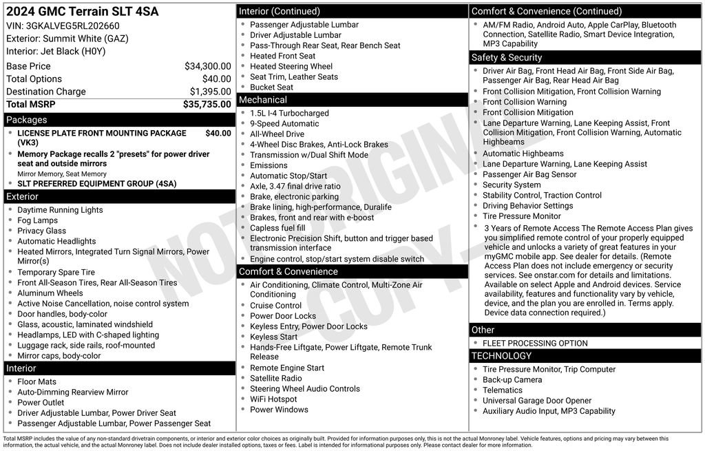 Used 2024 GMC Terrain SLT image 2