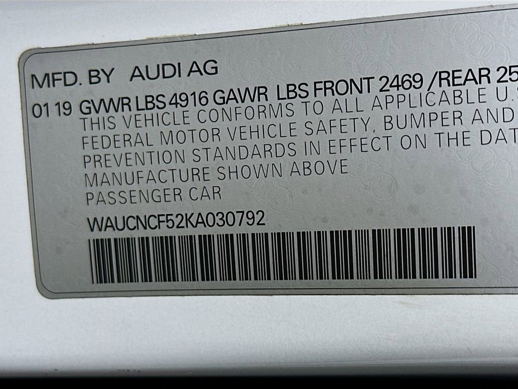 Used 2019 Audi A5 2.0T Prestige w/ 19" Design Line Wheel Package image 40