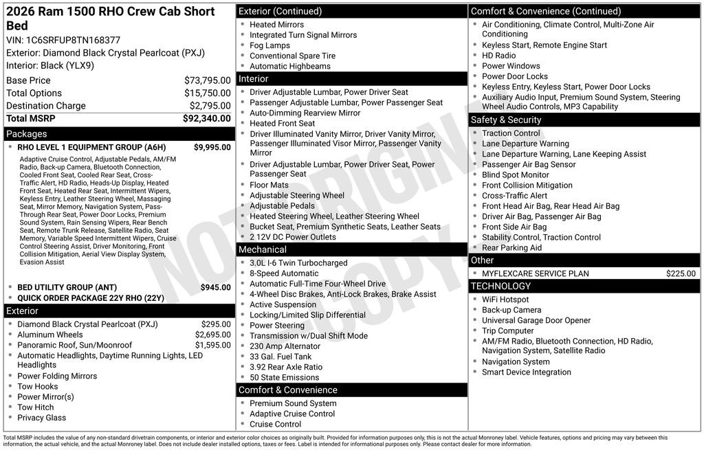 Used 2026 RAM 1500 RHO w/ RHO Level 1 Equipment Group AWD/4WD image 32