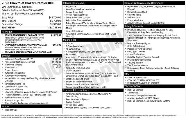 Used 2023 Chevrolet Blazer Premier w/ Driver Confidence II Package image 23