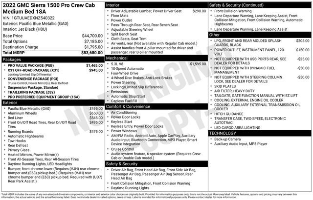 Used 2022 GMC Sierra 1500 Pro w/ Pro Value Package image 27