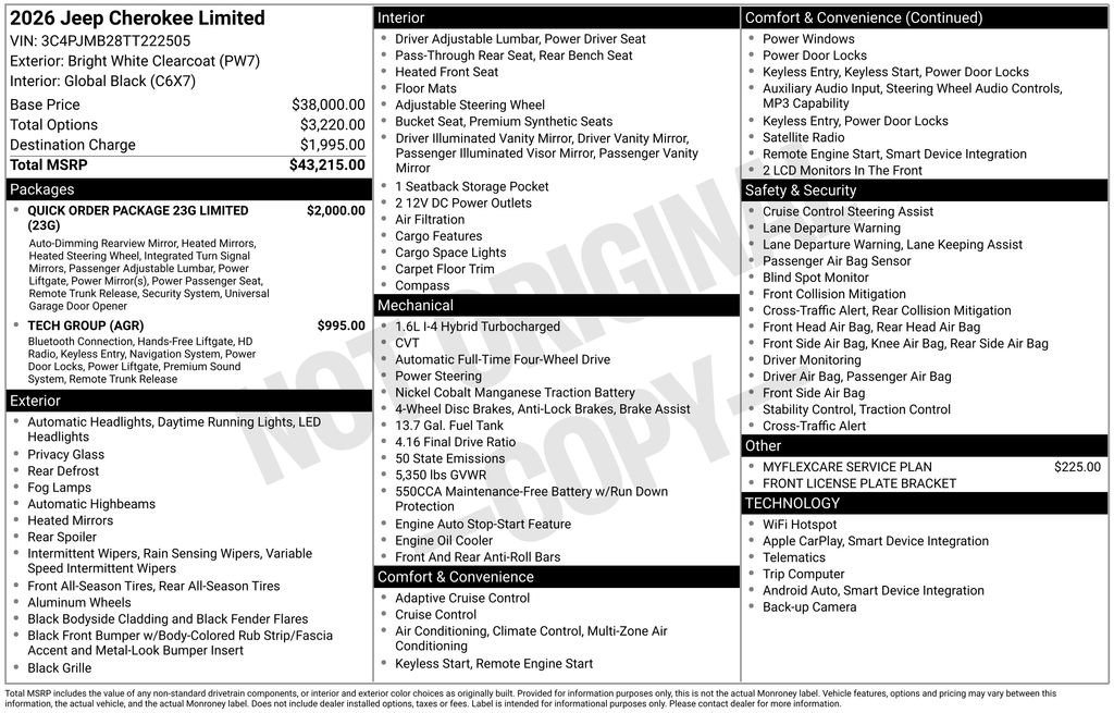New 2026 Jeep Cherokee Limited AWD/4WD image 39