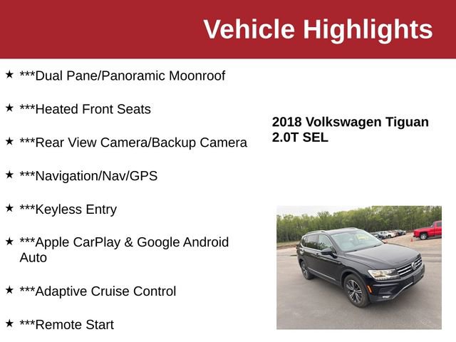 Used 2018 Volkswagen Tiguan SEL AWD/4WD image 10
