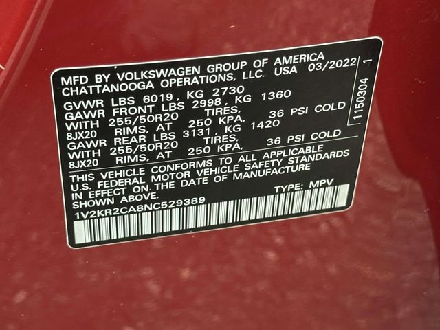 Used 2022 Volkswagen Atlas SE image 27