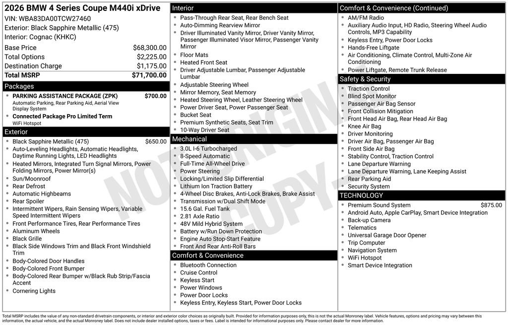 New 2026 BMW 440i xDrive Coupe w/ Parking Assistance Package image 2