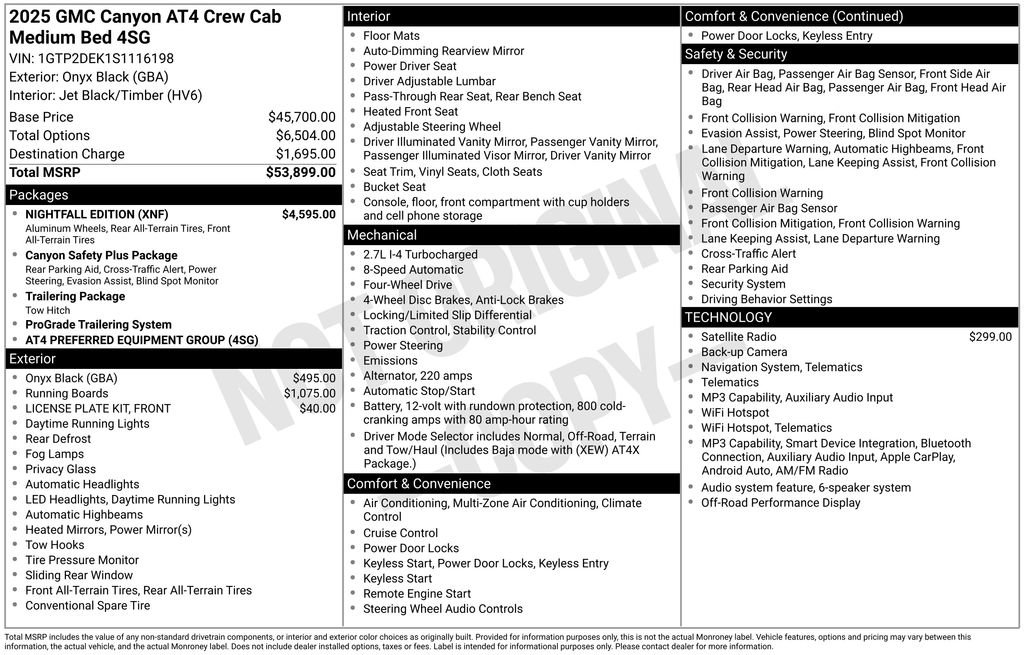 Used 2025 GMC Canyon AT4 w/ Nightfall Edition AWD/4WD image 43