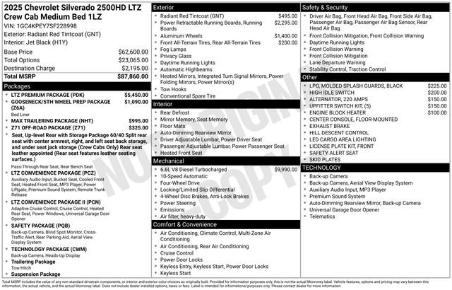 Used 2025 Chevrolet Silverado 2500 LTZ w/ LTZ Premium Package AWD/4WD image 20