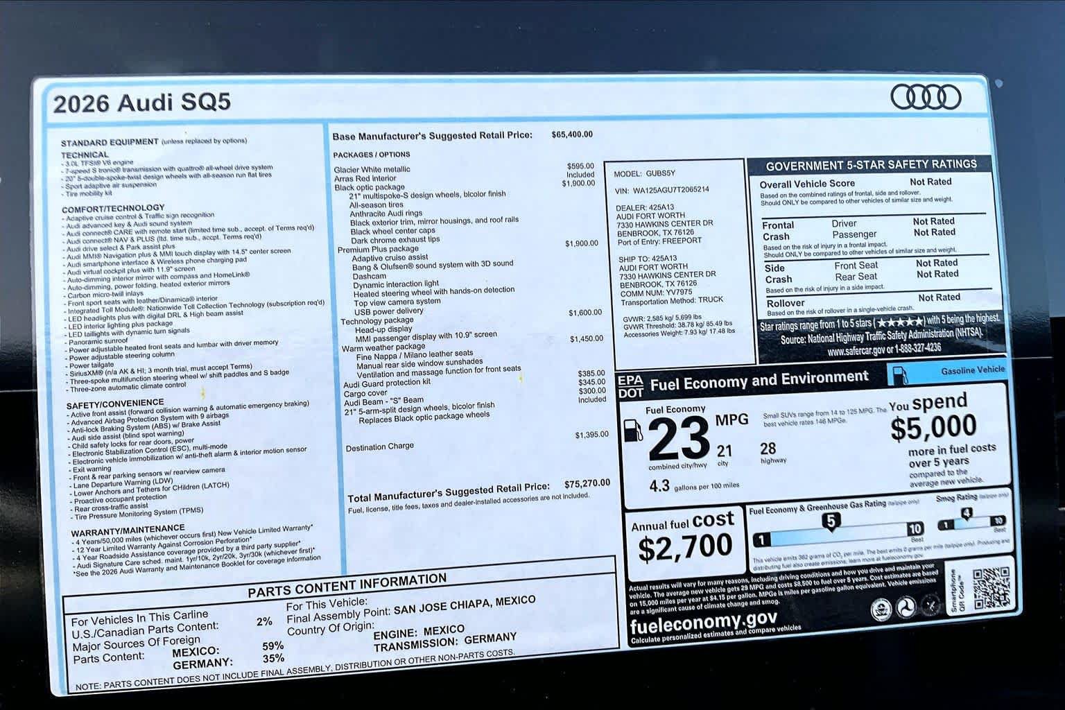 New 2026 Audi SQ5 Premium Plus AWD/4WD image 16