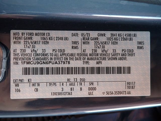 Certified 2023 Ford Escape Active AWD/4WD image 22