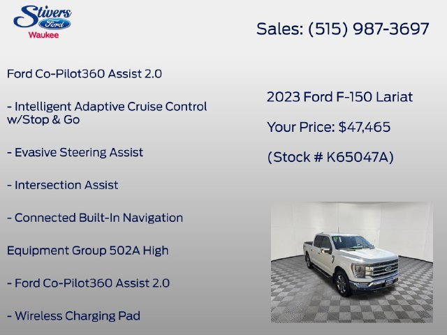 Used 2023 Ford F150 Lariat w/ Equipment Group 502A High AWD/4WD image 8