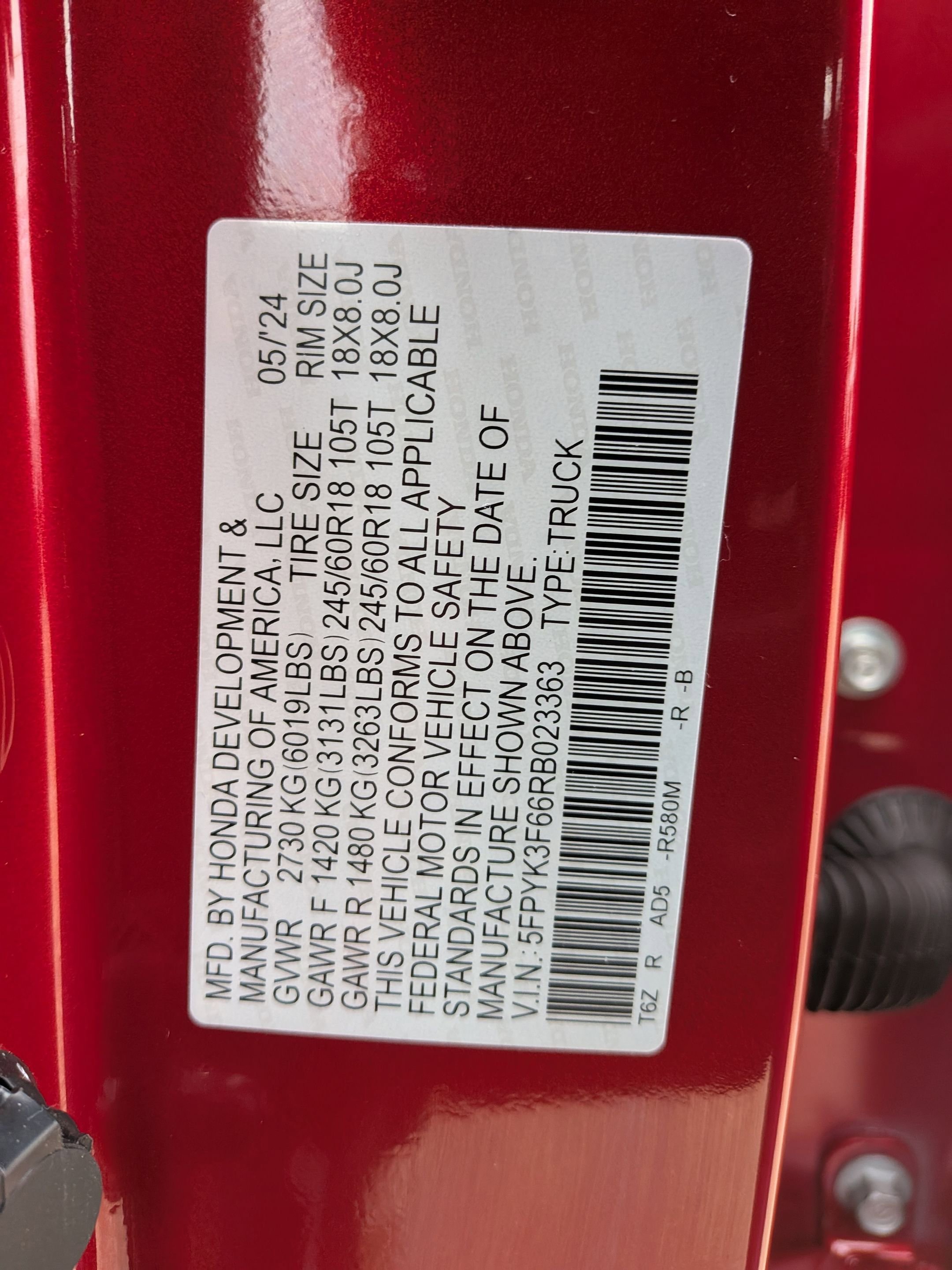 Certified 2024 Honda Ridgeline TrailSport image 33