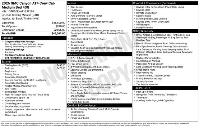 New 2026 GMC Canyon AT4 AWD/4WD image 3