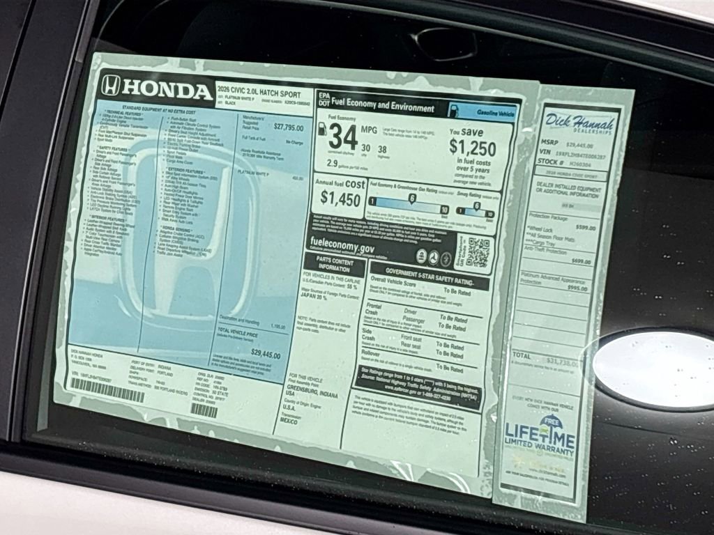 New 2026 Honda Civic Sport image 23