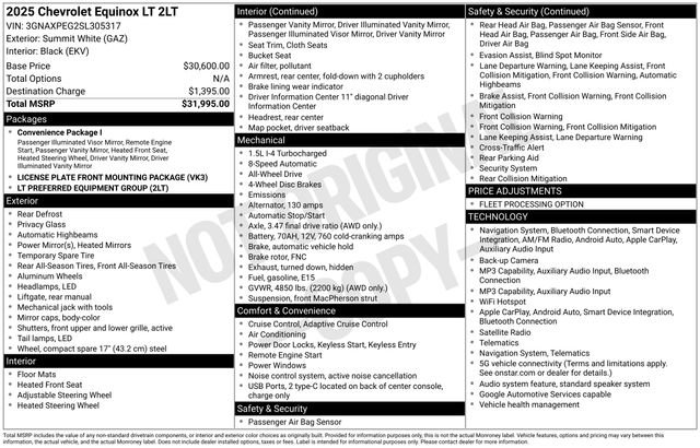 Used 2025 Chevrolet Equinox LT AWD/4WD image 33