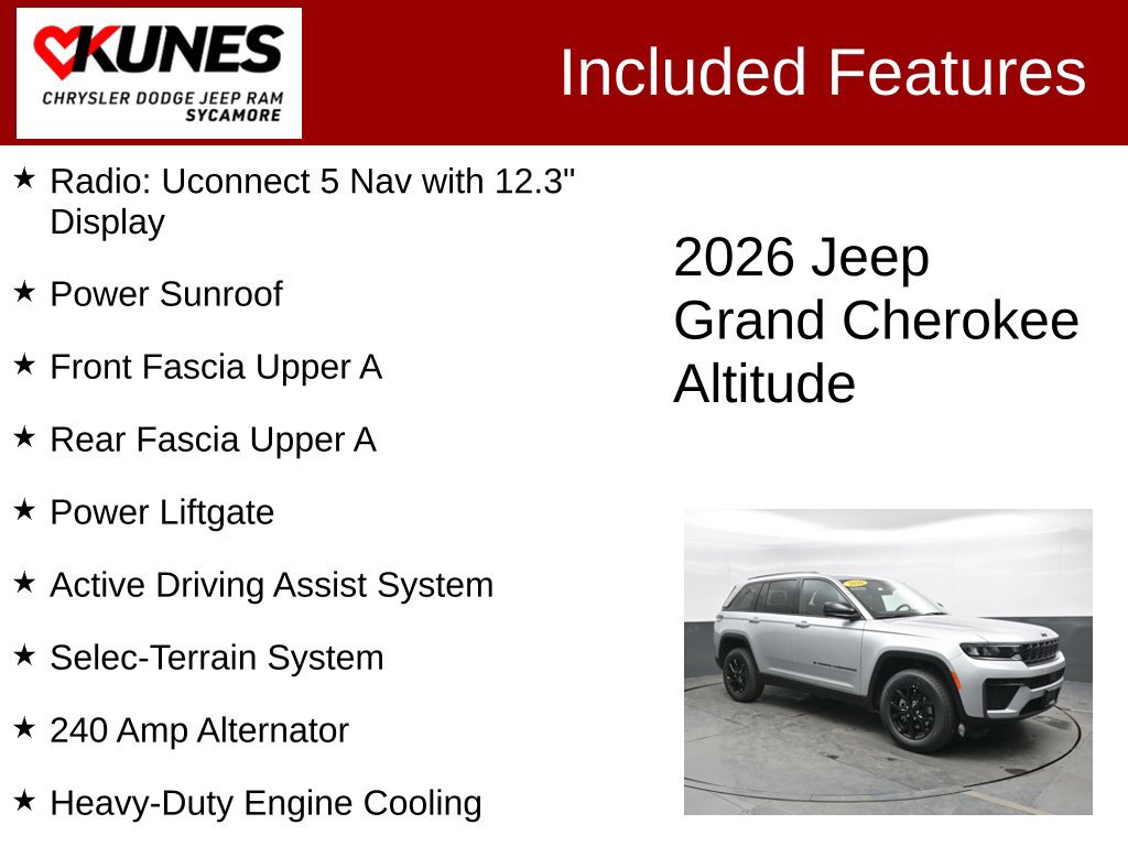 New 2026 Jeep Grand Cherokee Altitude AWD/4WD image 3
