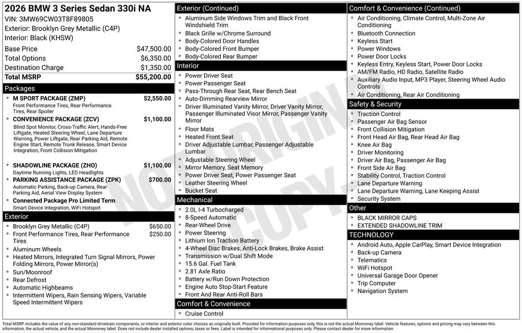 Used 2026 BMW 330i Sedan w/ M Sport Package image 24