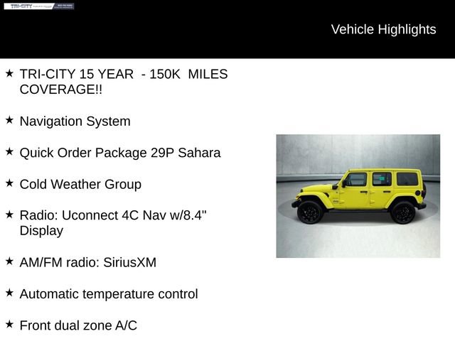 Used 2023 Jeep Wrangler Sahara 4xe w/ Cold Weather Group image 7