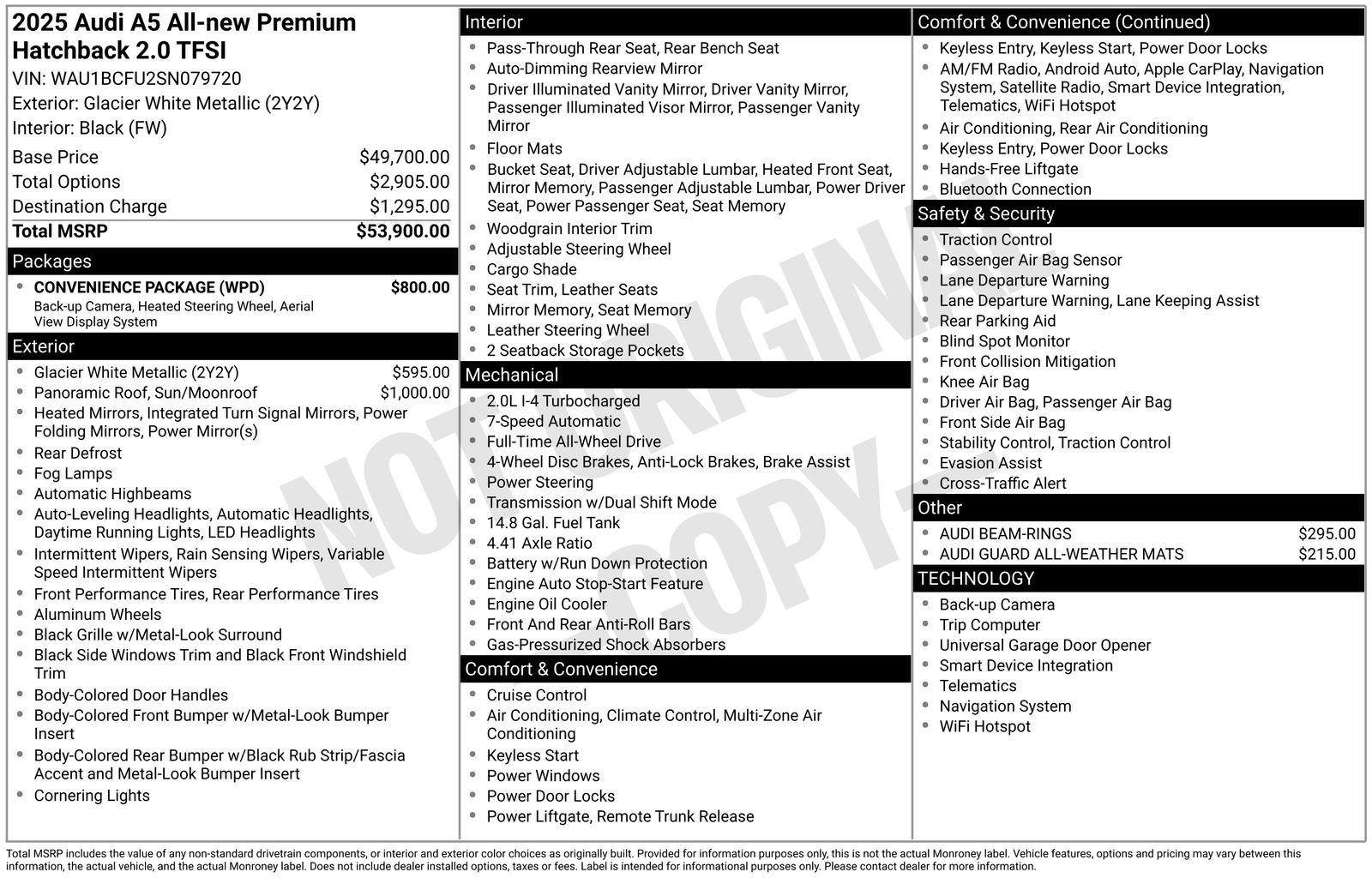 Certified 2025 Audi A5 2.0T Premium w/ Convenience Package image 39