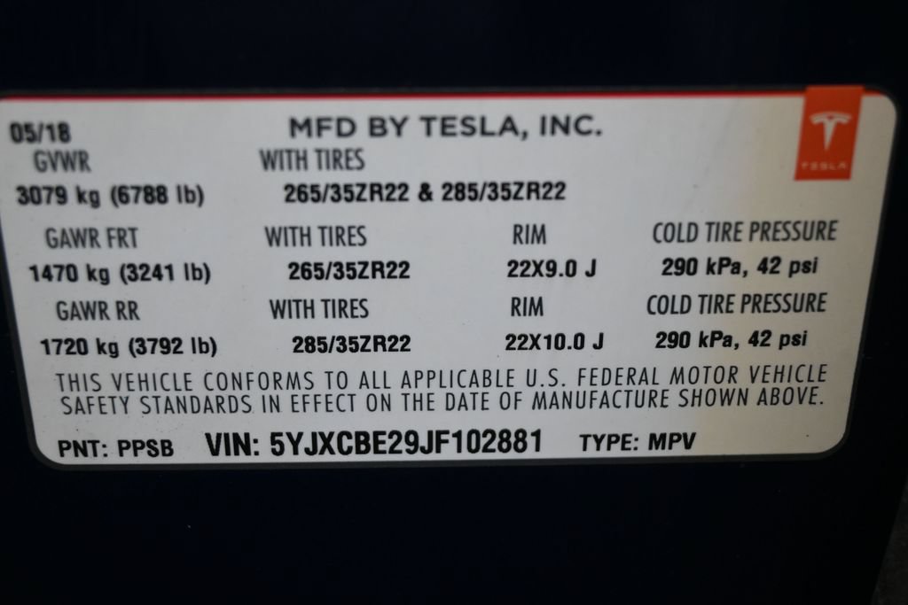 Used 2018 Tesla Model X 100D AWD/4WD image 9