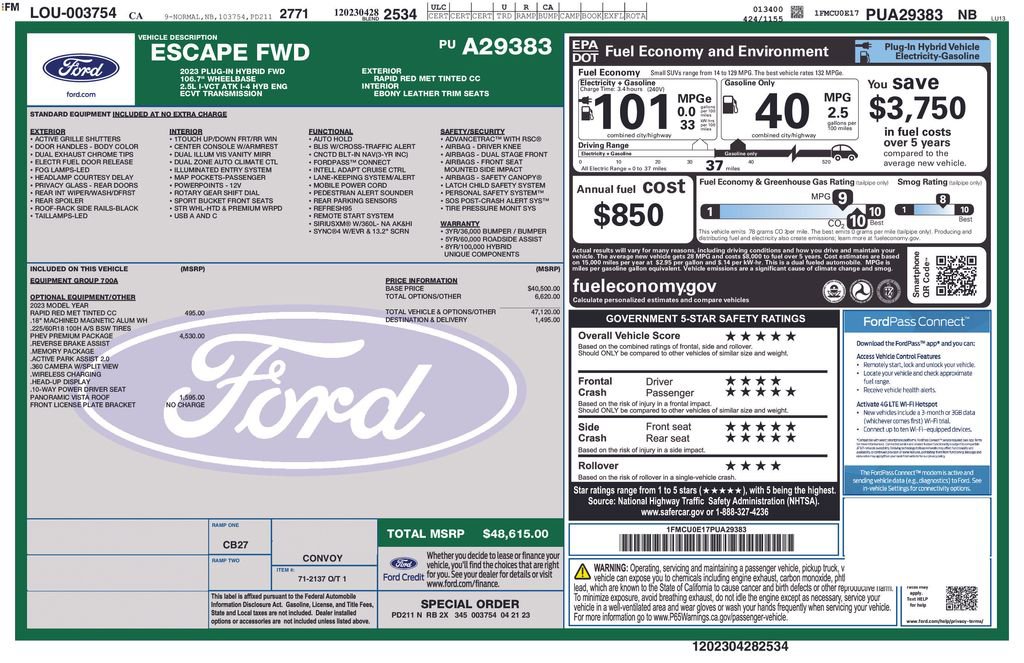Used 2023 Ford Escape SE w/ PHEV Premium Package FWD image 3