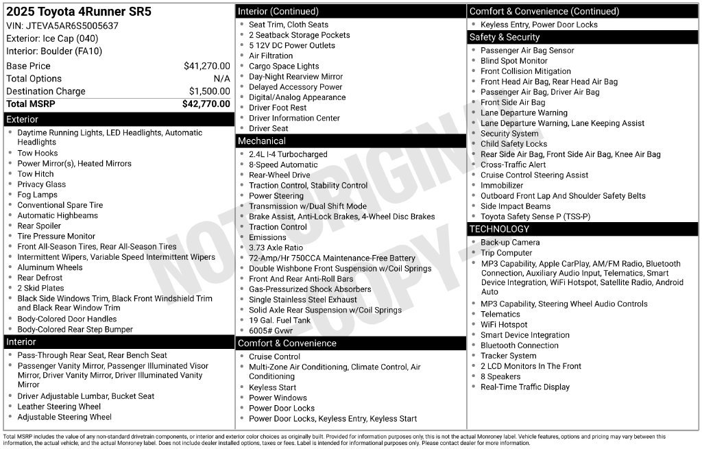 Used 2025 Toyota 4Runner SR5 RWD image 35
